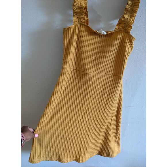 Francesca's Collections Mustard Mini Dress - Picture 5 of 10